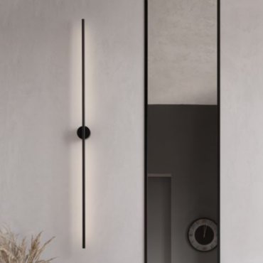 Nova Luce Aden - applique murale - 1,5 x 7,3 x 120 cm - LED 20W incl. - noir sable