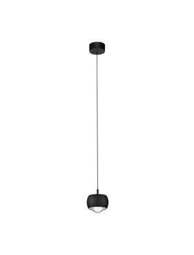 Nova Luce Conga - lampe suspendue - Ø 9,6 x 140 cm - 13W LED inclus - noir sablé