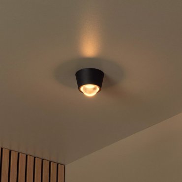 Lucide Rigon - plafonnier - Ø 9 x 6,6 cm - 6W LED inclus - noir