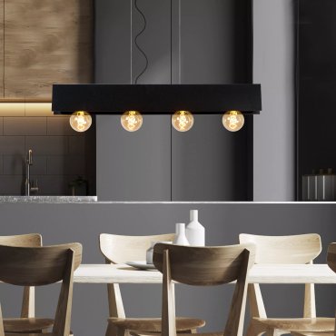 Lucide Surtus - lampe suspendue - 90 x 7 x 130 cm - noir