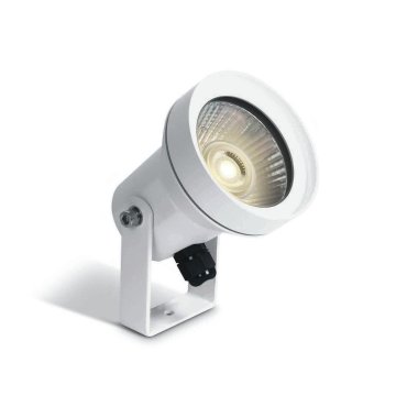 ONE Light GU10 Garden Round - spot au sol sur pointe - Ø 7,5 x 12,5 cm - IP65 - blanc