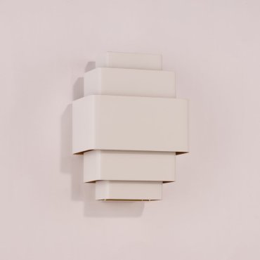 Artdelight Layers - applique murale - 13 x 20 x 27,5 cm - blanc et or