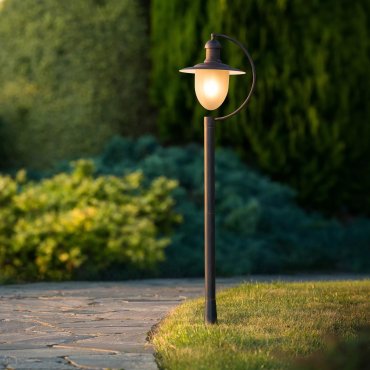 Lucide Aruba - lampe de jardin - 25 x 28,5 x 110 cm - IP44 - brun rouille
