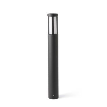Faro Logar - poteau de jardin - Ø 8 x 65 cm - 12W LED inclus - IP54 - gris foncé