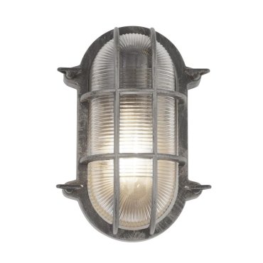 Searchlight Bulkhead - lampe d'extérieur pour plafond / mur - 16 x 25 cm - IP44 - noir argenté