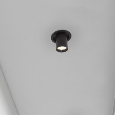 Nova Luce Naruto - spot à encastrer - Ø 95 mm à encastrer - 15W LED inclus - noir - couleur de lumière blanc chaud