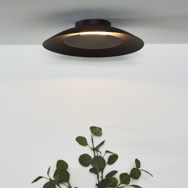MODÈLE D’EXPOSITION - Lucide Foskal - plafonnier - Ø 34,5 x 7,3cm - 12W LED inclus - noir