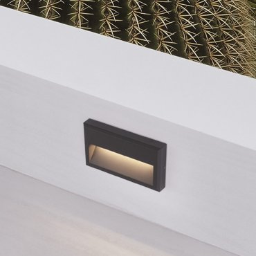 Nova Luce Rio - applique murale extérieure - 22,7 x 12,7 x 3,5 cm - 6W LED inclus - IP65 - anthracite foncé