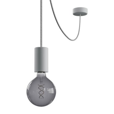 Creative Cables Eiva - suspension extérieure avec fixation plafond en silicone - Ø 12,5 x 514,5 cm - IP65 - gris