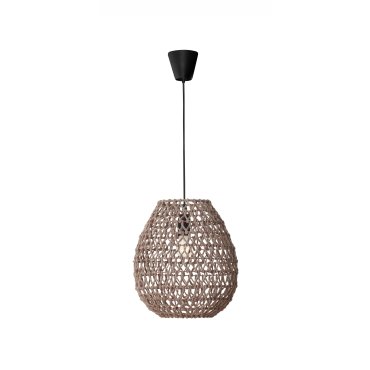 Nova Luce Griffin - lampe suspendue - Ø 30,5 x 250 cm - brun et noir