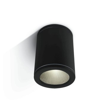 ONE Light Outdoor Ceiling Cylinders - plafonnier d'extérieur - Ø 8 x 10,5 cm - 6W LED inclus - IP54 - noir