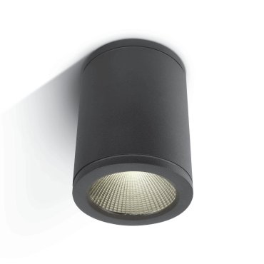 ONE Light Outdoor Ceiling Cylinders - plafonnier extérieur - Ø 8 x 10,5 cm - 6W LED inclus - IP54 - anthracite
