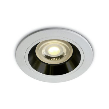 ONE Light Dark Light Dual Ring - spot encastrable - Ø 92 mm, Ø 78 mm encastrable - blanc et noir