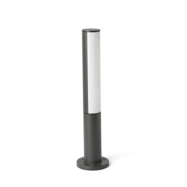 Faro Beret - lampe de jardin - Ø 11,5 x 50 cm - 8W LED inclus - IP54 - gris foncé