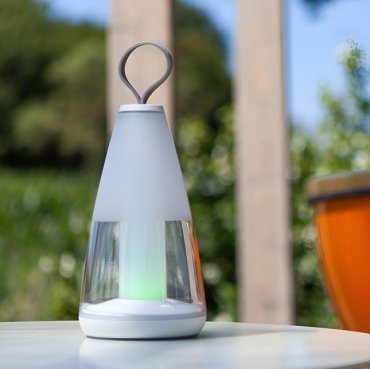 Lutec Pepper - lampe de table d'extérieur - éclairage intelligent - Lutec Connect - 12 x 12 x 29 cm - 4,5W LED inclus - IP54 - blanc