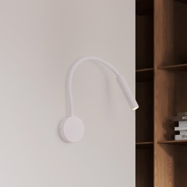 Nova Luce Sonica - applique murale - Ø 8,5 x 56 cm - 6W LED inclus - IP44 - blanc sablé