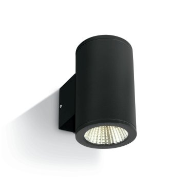 ONE Light Outdoor Wall Cylinders Up &amp; Down Beam - applique murale extérieure - 8 x 10,6 x 13,8 cm - 2 x 6W LED inclus - IP54 - noir