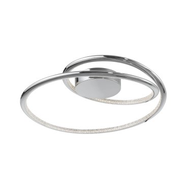 Nova Luce Plasencia - plafonnier - Ø 49,5 x 11,5 cm - 27W LED inclus - chrome