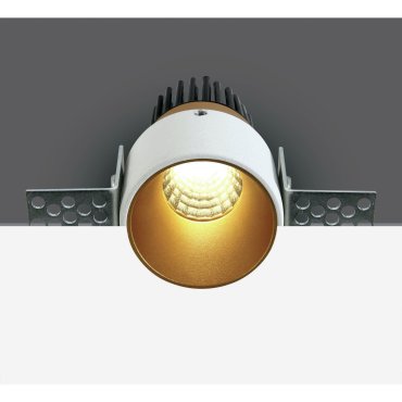 ONE Light - The Trimless Mini Range - spot encastré - Ø 35 mm, Ø 40 mm encastré - 3W LED dimmable inclus - laiton et blanc