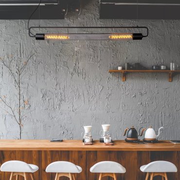 Lucide Calixt - lampe suspendue - 122 x 10 x 150 cm - noir