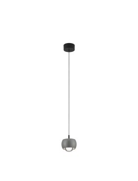 Nova Luce Conga - lampe suspendue - Ø 9,6 x 140 cm - 13W LED inclus - gris