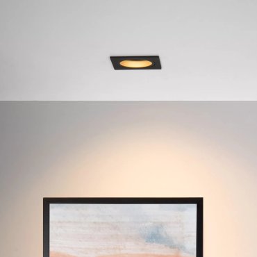 Lucide Embed - spot encastrable - 91 x 91 mm, Ø 83 mm encastrable - noir