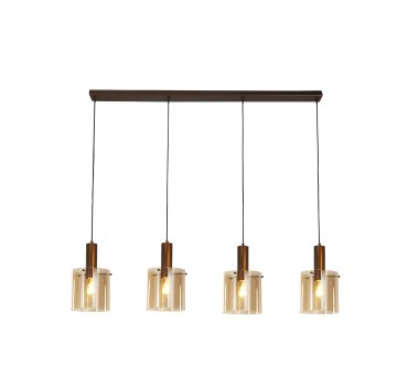 Searchlight Sweden - lampe suspendue - 142 x 150 cm - moka et ambre