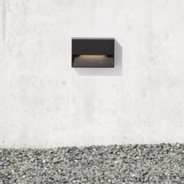 Nova Luce Vision - applique murale extérieure - 10 x 6,7 x 2,9 cm - 2W LED inclus - IP54 - anthracite foncé
