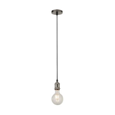 Searchlight Suspension - lampe suspendue - Ø 9,8 x 150 cm - argent satiné