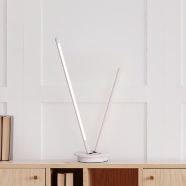 Nova Luce Intec - lampe de table - Ø 15 x 50 cm - 8W dimmable LED inclus - blanc sablé