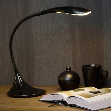 Lucide Emil - lampe de bureau -12 x 22 x 37,5 cm - 4,5W LED dimmable inclus - noir