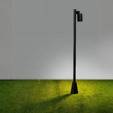 Nova Luce Spy - lampe de jardin - Ø 7,5 x 100 x 14 cm - IP65 - noir sablé