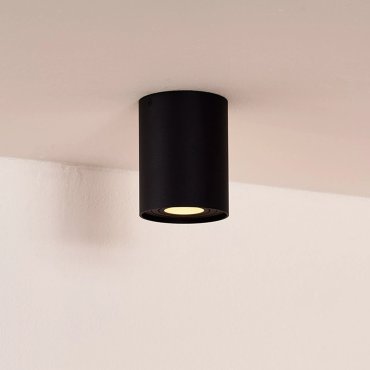 Lucide Tube - spot de plafond - Ø 9 x 12 cm - noir