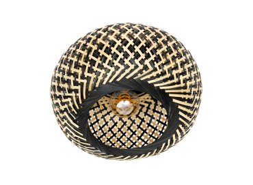 ETH Otis - plafonnier - Ø 30 x 25 cm - noir et brun clair
