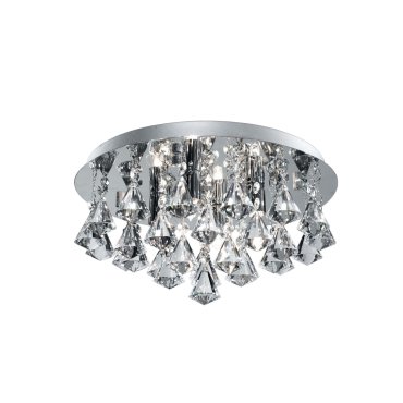 Searchlight Bathroom - plafonnier de salle de bains - Ø 38 x 17,5 cm - IP44 - chrome