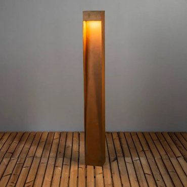 Konstsmide Rho - borne jardin - 12 x 9 x 100 cm - 10W LED dimmable incl. - IP54 - brun rouille