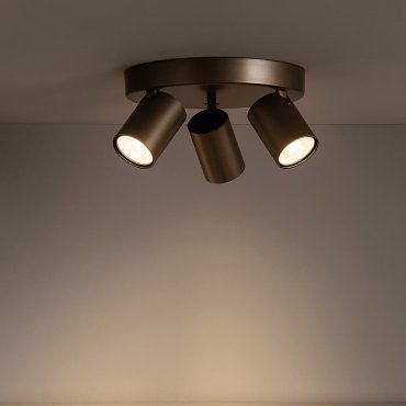 Projectlight Phoebe - spot en saillie 3L - Ø 21 x 7 cm - bronze