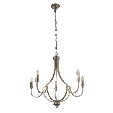 Searchlight Lodge - lustre - Ø 65 x 120 cm - argent satiné