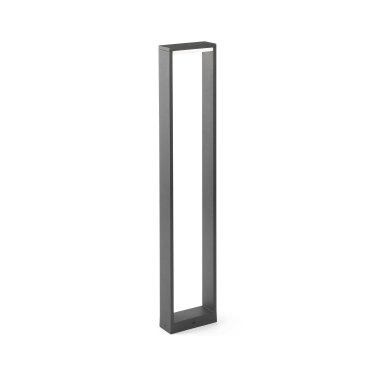 Faro Alp - lampe de jardin - 15 x 6 x 80 cm - 7W LED inclus - IP54 - gris foncé