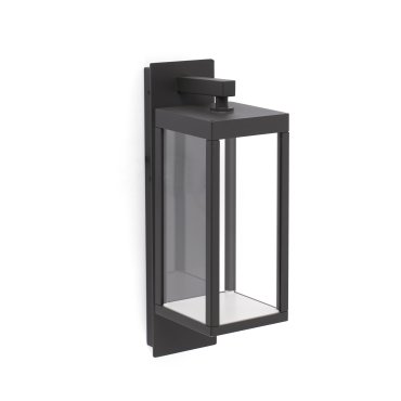 Faro Kerala - applique murale - 12 x 17 x 38 cm - 13W LED inclus - IP54 - gris foncé
