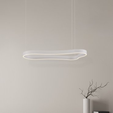 Nova Luce Dussa - lampe suspendue - 45 x 150 x 90 cm - 52W dimmable LED inclus - blanc sable