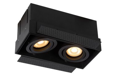 Lucide Trimless - spot encastrable - 185 x 97 mm, 185 x 97 mm format encastrable - noir
