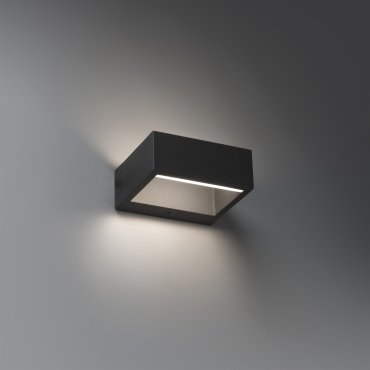 Faro Alp - applique murale - 15 x 13 x 6 cm - 8W LED inclus - IP54 - gris foncé