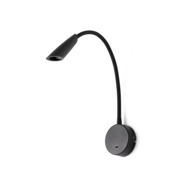 Faro Boken - applique murale avec interrupteur - 5 x 46 cm - 3W LED inclus - noir mat