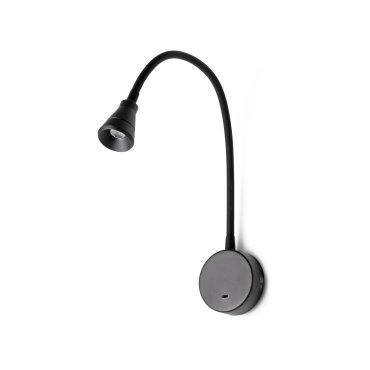 Faro Bell - applique murale avec interrupteur - 4 x 50 x 4 cm - 3W LED inclus - noir mat