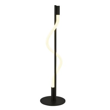 Searchlight Serpent - lampe à poser - Ø 15 x 56 cm - 8W LED dimmable inclus - noir et opale