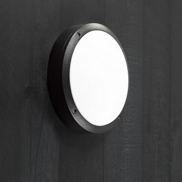 Nordlux Desi 28 - applique murale extérieure - Ø 27,5 x 7,5 cm - IP44 - noir