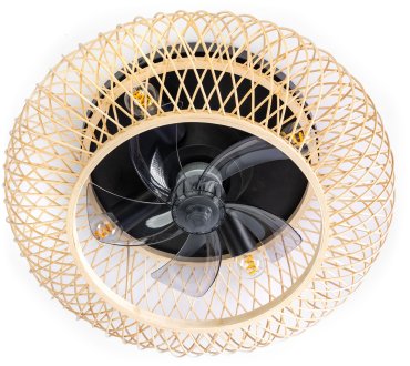 ETH Fan No. 8 - ventilateur de plafond avec télécommande - Ø 50 x 22 cm - brun clair
