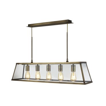 Searchlight Voyager - lampe suspendue - 90 x 20 x 100 cm - laiton antique