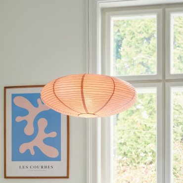 Nordlux Villo - abat-jour en papier sans suspension - Ø 60 x 24 cm - vieux rose